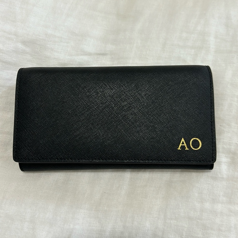 Black leather TDE wallet